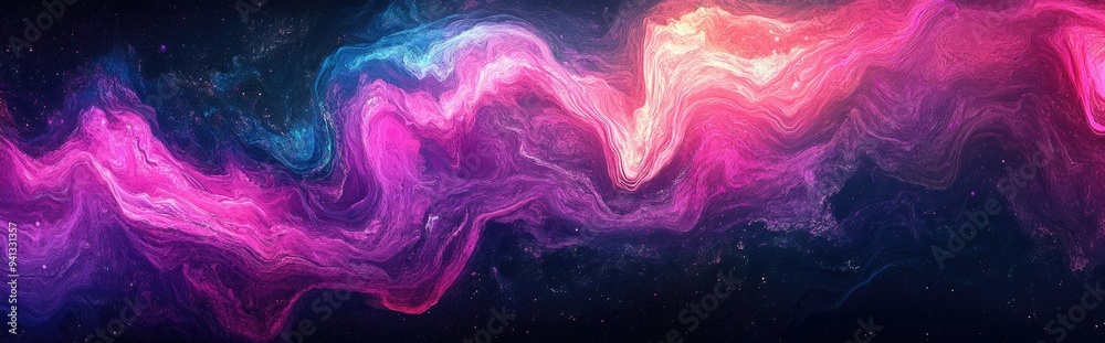Poster vivid ink textured canvas in pink purple and blue created using 3d cartoon rendering techniques idea
