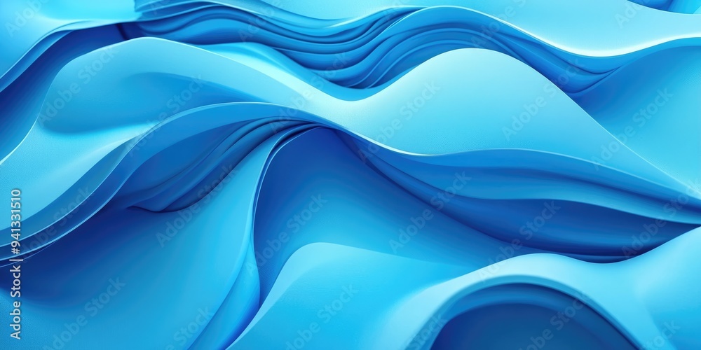 Aufkleber blue abstract background featuring a 3d cartoon rendering