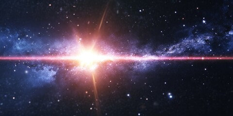 Lens flare and Milky Way effects in 3D cartoon rendering with light