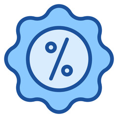 Discount Blue Icon