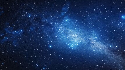 Fototapeta premium 3D cartoon rendering showcasing a dark blue night sky filled with numerous stars and the Milky Way in the background