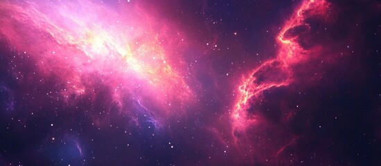 Obraz premium Awesome galaxy depicted in a 3D cartoon rendering set in outer space Cosmic wallpaper