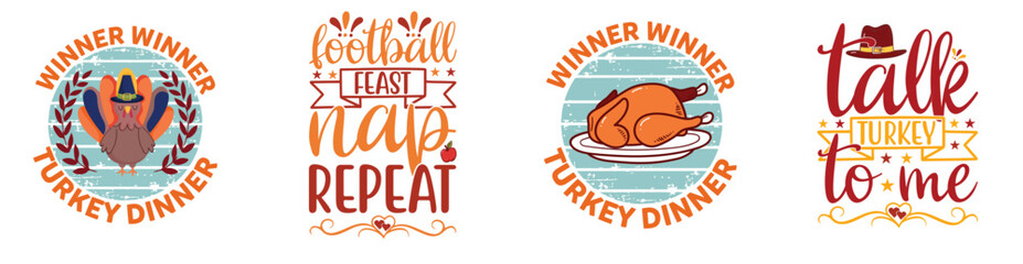 Minimal Thanksgiving Inscriptions, Quotes Collection Vector Illustration for Advertising, Social Media Post, Icon