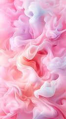 Fototapeta premium A pink and white background with a pink and white swirl. The swirls are very soft and delicate, giving the image a dreamy and ethereal feel