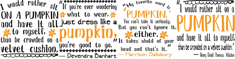 Decorative Pumpkin Trendy Retro Style Illustration, Invitation Pack Vector Illustration for Postcard, Banner, Magazine