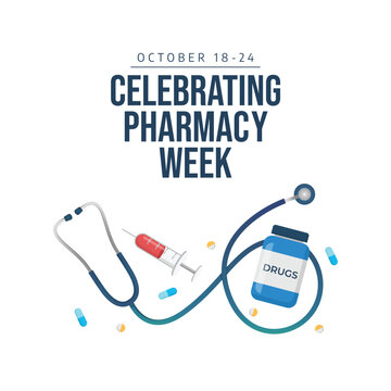 Pharmacy Week vector design template good for celebration usage. Pharmacy Week design. flat design. eps 10.
