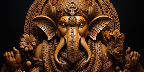 Obraz premium Statue of ganesha, most worshipped deities in the Hindu pantheon