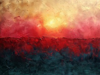Fototapeta premium Sunset Landscape Art