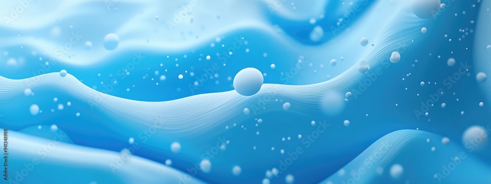Poster 3d rendering of an abstract blue background featuring white and snow layout design suitable for chri