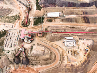 view of open-pit iron mine