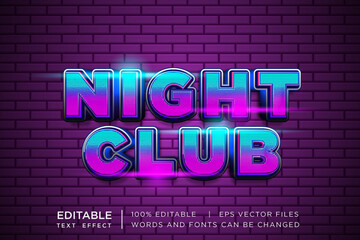  neon light editable text effect