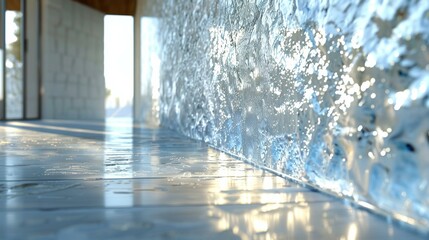 Obraz premium Glass Wall Tile Installation, Interior Design