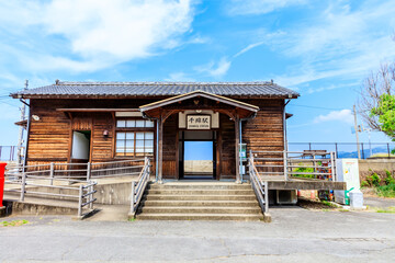 夏の千綿駅　長崎県東彼杵郡　Chiwata station in summerChiwata station in summer. Nagasaki Pref, Sonogi-gun.