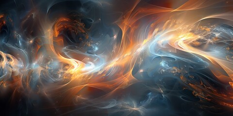 Obraz premium A&nbsp;dark background and vibrant waves that provide as an example of space for background use, Generative AI.