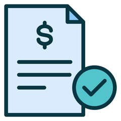 Invoice Outline Color Icon