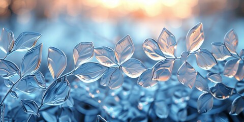 Close-Up View of Blue Water Drops, Sparkling Ocean Splashes