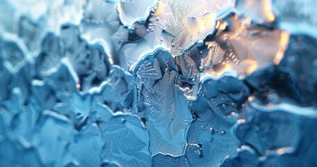 Crystal Ice Patterns in Frozen Water
