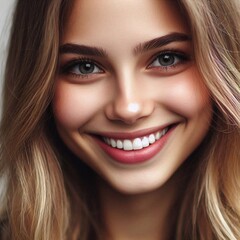 freundliche junge Frau