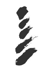 Set of brushes of strokes, stripes - noisy, ink, dirty. Vector illustration.