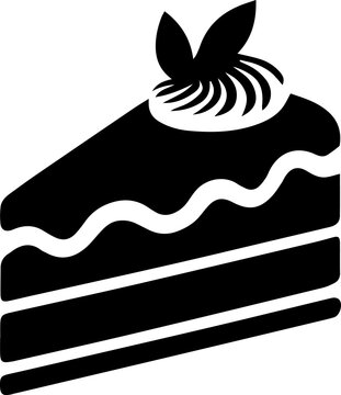 recommend clip art: Vintage Dessert Slice Silhouette | cake slice silhouette