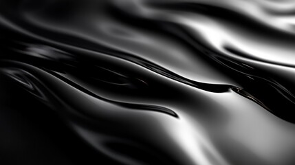 Fototapeta premium Abstract Black and White Wavy Surface