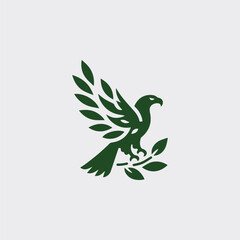 bird leaves logo