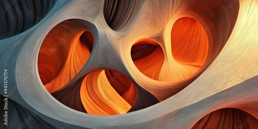 Poster 3d rendering of an abstract design