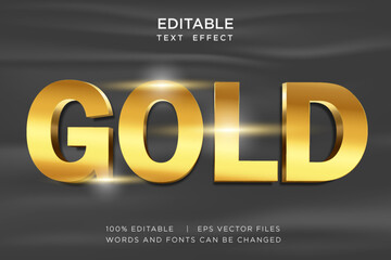 gold editable text effect