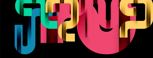 Lines, abstract letter style design background. Geometric vector Illustration For Wallpaper, Banner, Background, Card, Book Illustration, landing page