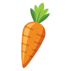 Carrot Cartoon style vector illustration on white background line art png