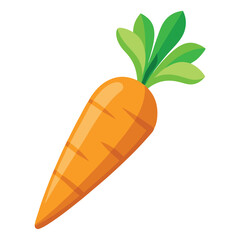 Carrot Cartoon style vector illustration on white background line art png