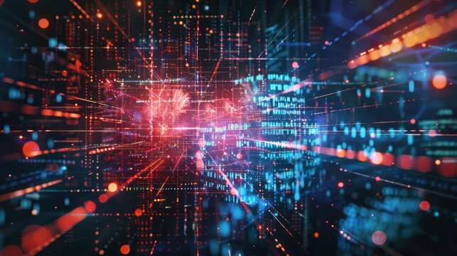 Digital interface showing a fireworks countdown. 