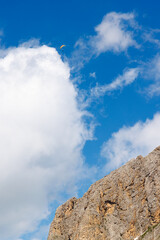 Paragliding over the Sassolungo - Val di Fassa - Italy
