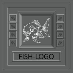 Creative Fish Logo Template: Icon Design for Fishing Club or Online Shop