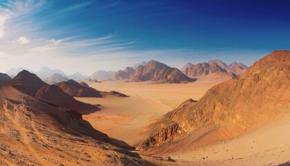 Fototapeta premium Desert sunset with mountain near Phoenix, Arizona, USA By Jenifoto