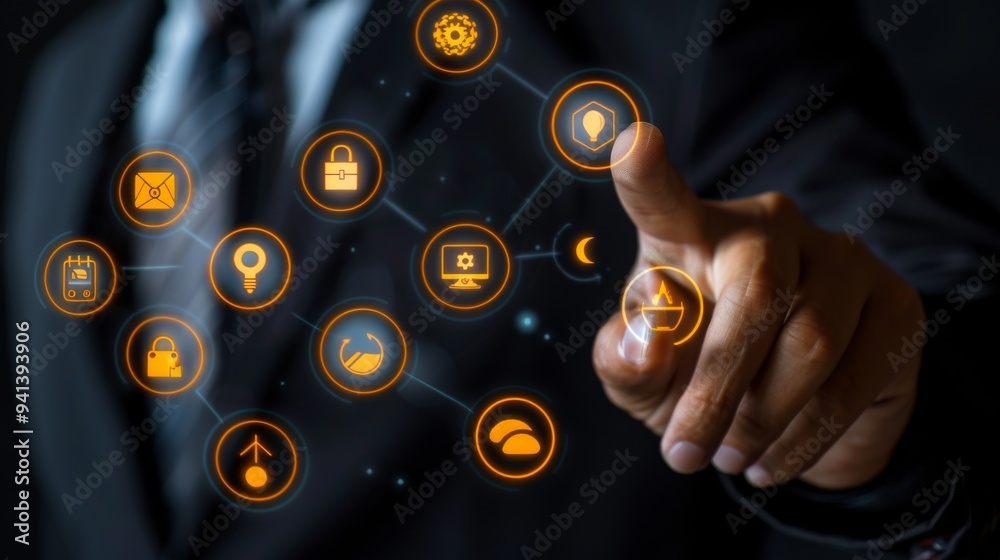 Poster Our company focuses on creating stateoftheart Technology Solutions with Touch Interface and Digital Icons to offer a cuttingedge user experience in a modern and futuristic manner