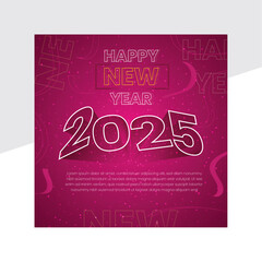 2025 Poster Template happy new year