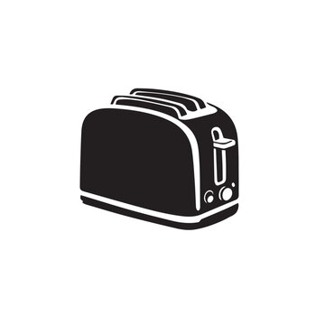 recommend clip art: Bread toaster silhouette icon. Kitchen equipment pictogram isolated on transparent background