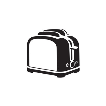 recommend clip art: Bread toaster silhouette icon. Kitchen equipment pictogram isolated on transparent background