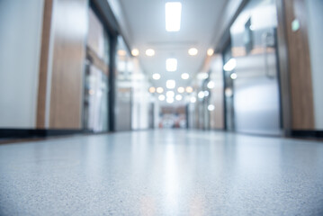New hospital corridor, new epoxy floor