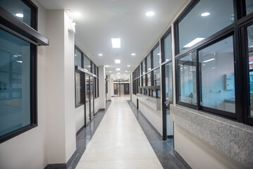 New hospital corridor, new epoxy floor