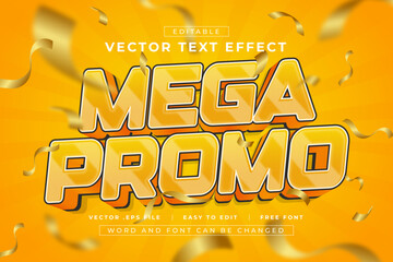 Mega Promo 3D editable text effect