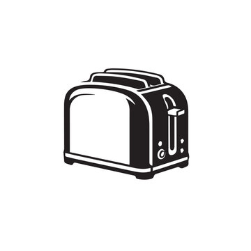 recommend clip art: Bread toaster silhouette icon. Kitchen equipment pictogram isolated on transparent background