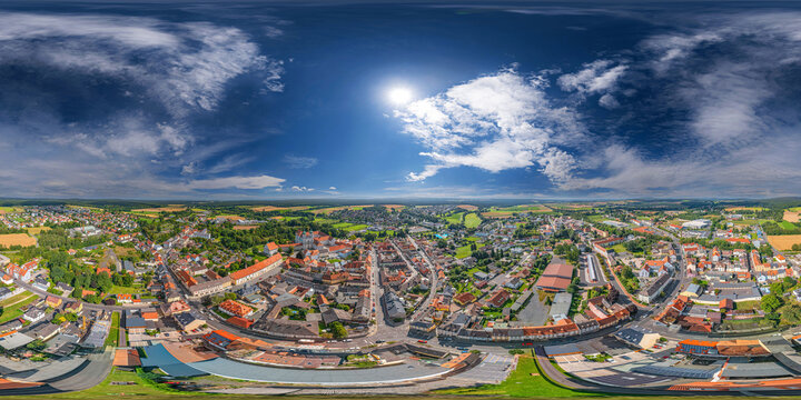 waldsassen germany bavaria aerial 360&deg; vr equirectangular panorama