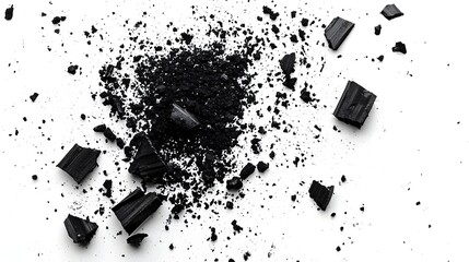 Striking Monochrome Powder Explosion Abstract Background