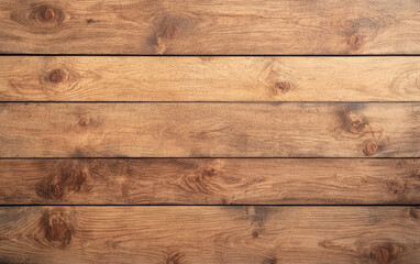 Fototapeta premium Rustic wooden planks in horizontal arrangement, showcasing natural texture and grain. Ideal for backgrounds, designs, and creative projects.