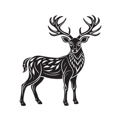 Deer Silhouette Vector Art for Custom Projects.