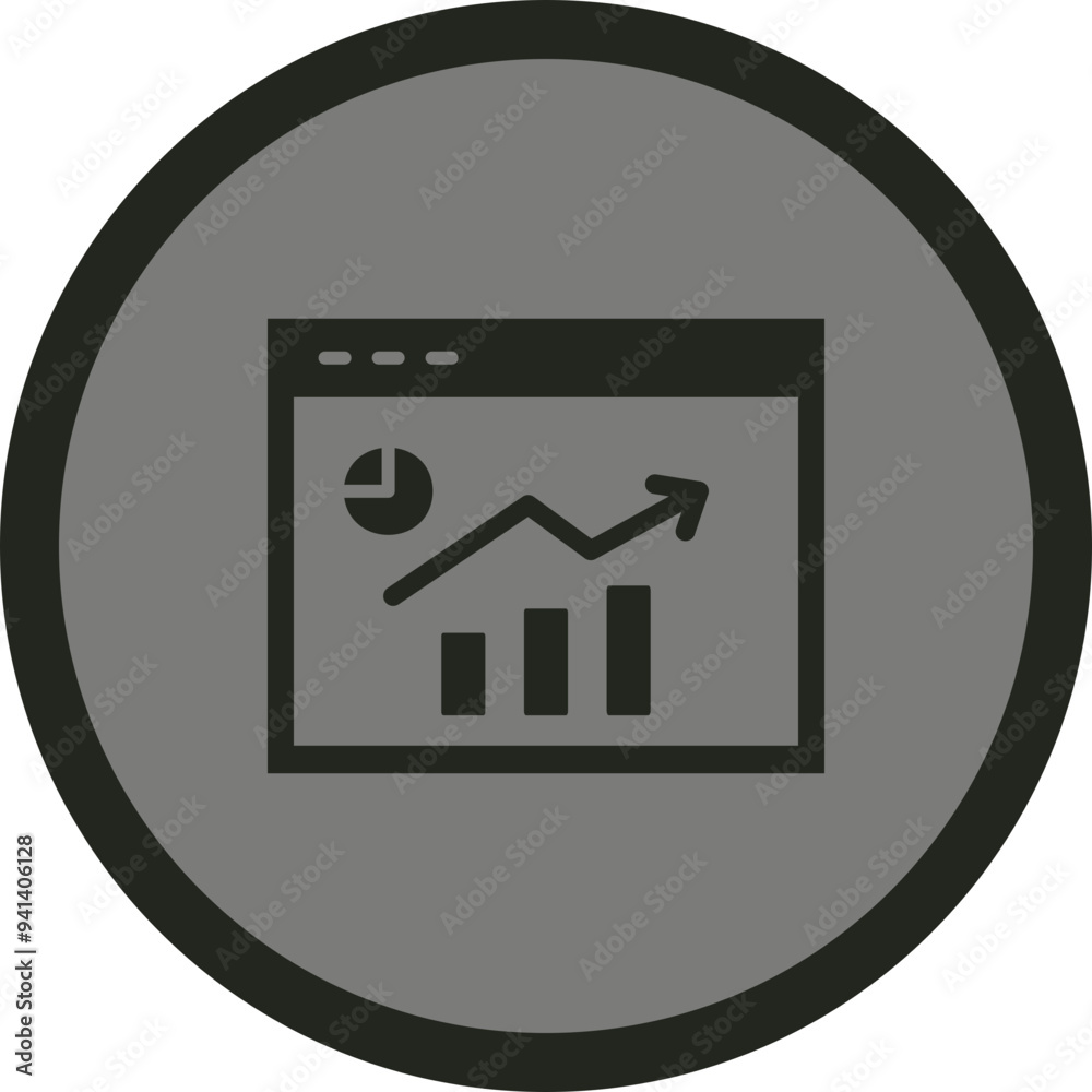 Wall mural market analysis icon design