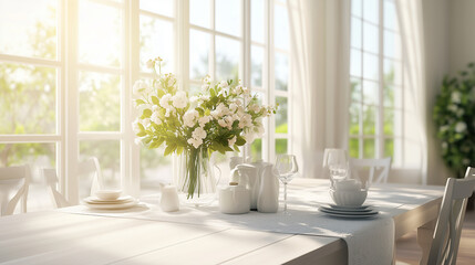 Fototapeta premium white wood table