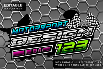 motorsport design editable text effect